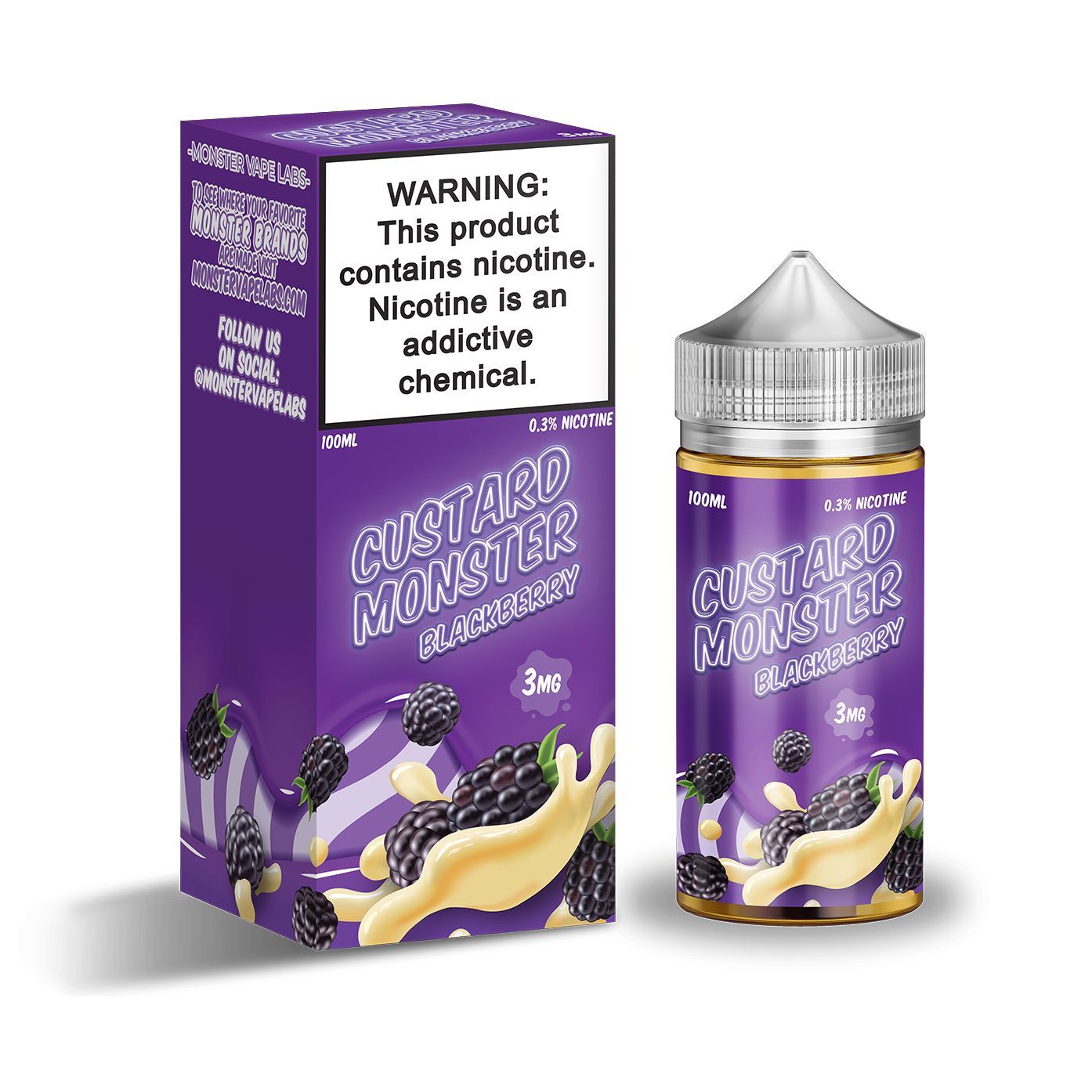 Custard Monster - Blackberry - Vapoureyes NZ