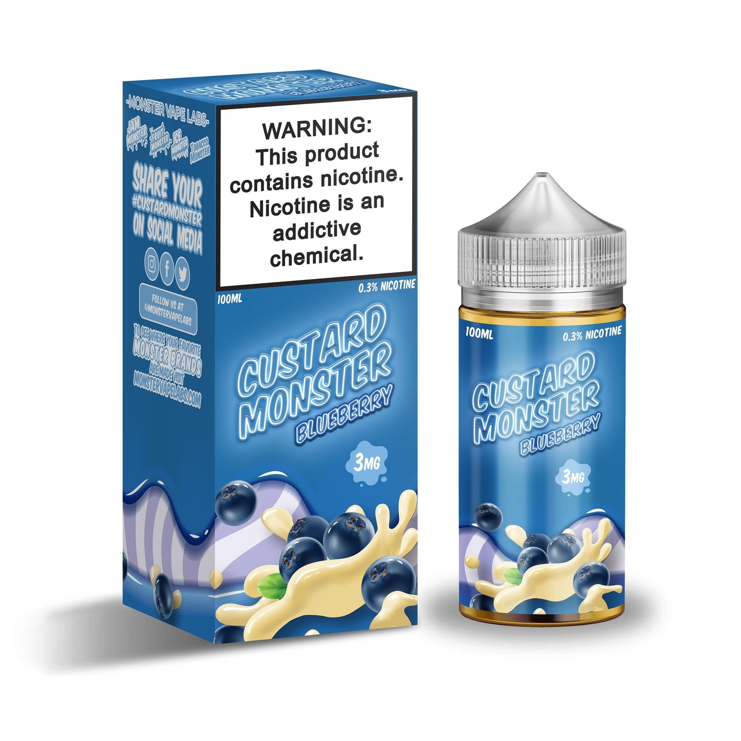 Custard Monster - Blueberry - Vapoureyes NZ