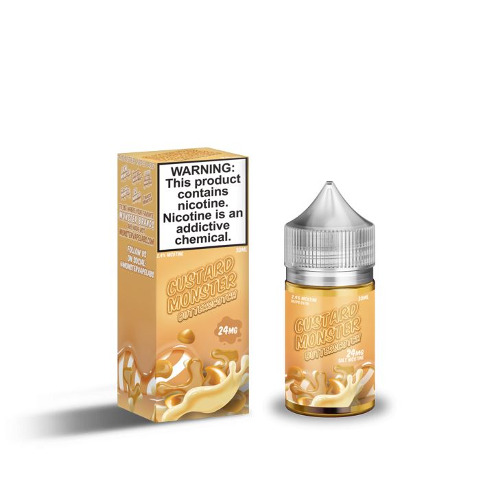Custard Monster Salt - Sweet Caramel - Vapoureyes NZ
