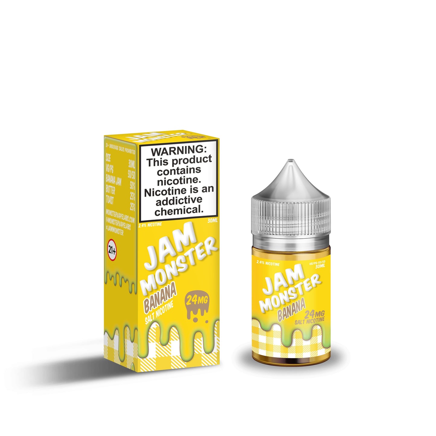 Jam Monster Salt - Banana - Vapoureyes NZ
