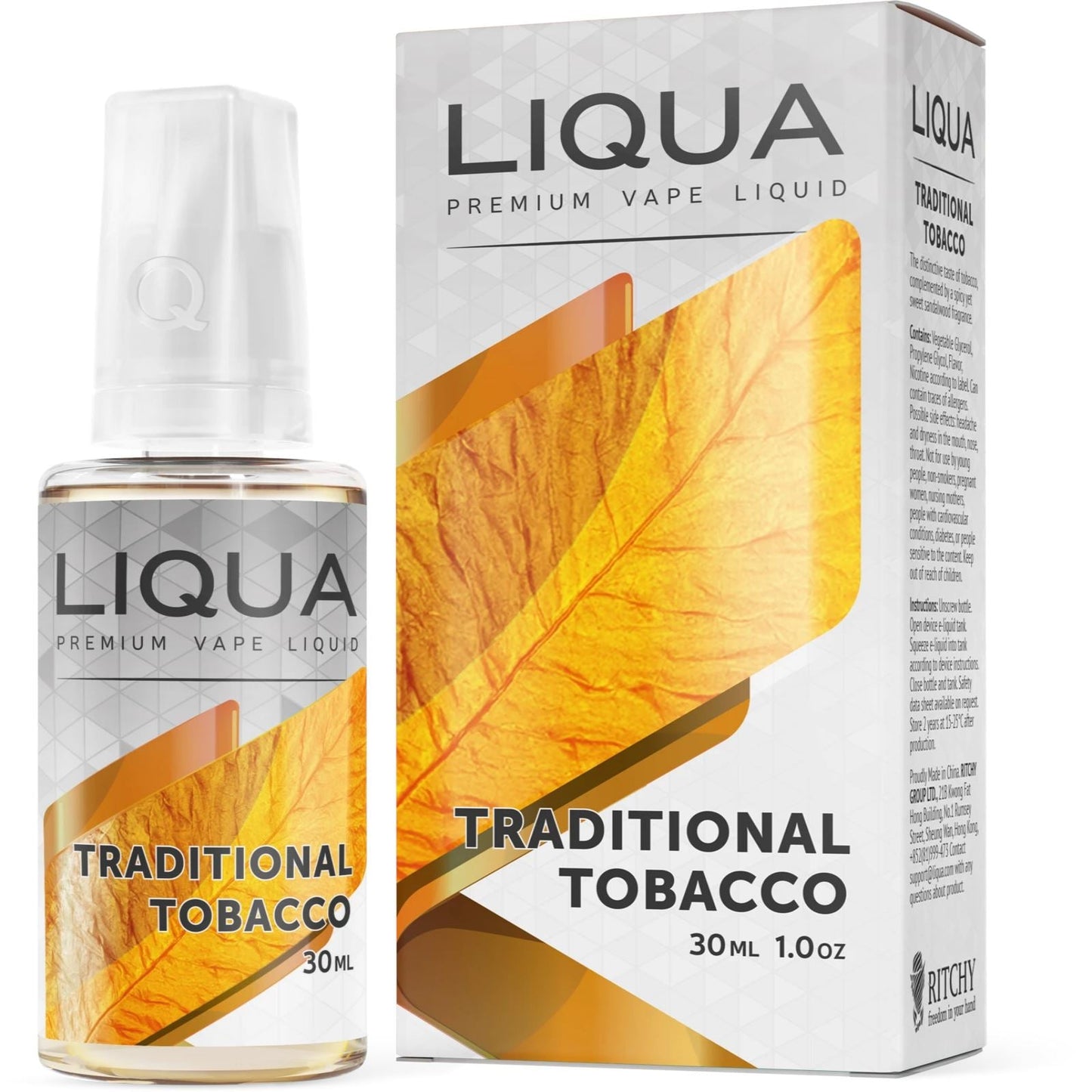 Liqua Traditional - Tobacco - Vapoureyes NZ