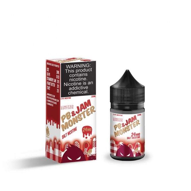 PB & Jam Monster Salt - Strawberry - Vapoureyes NZ