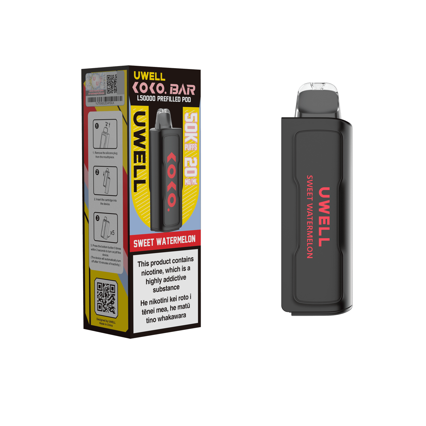 UWELL - KOKO Bar L50000 Pod - Sweet Watermelon - Vapoureyes